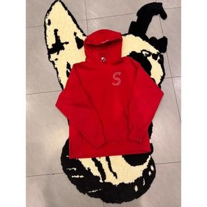 LOUIS VUITTON Supreme Box Logo Hoodie Red XXS LV Auth ak145